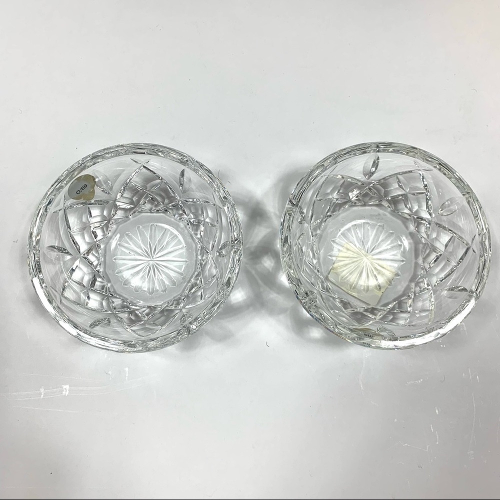 (2) Waterford Crystal Araglin Votives with Candles - Picture 3 of 13